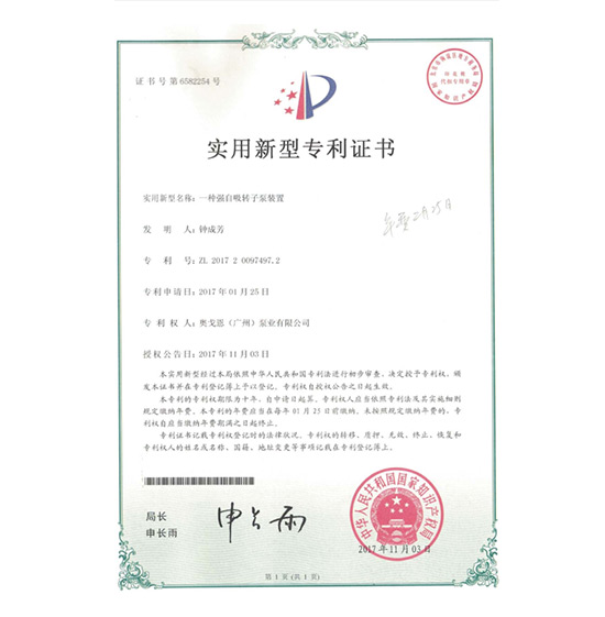 一種強(qiáng)自吸轉(zhuǎn)子泵裝置（奧戈恩）